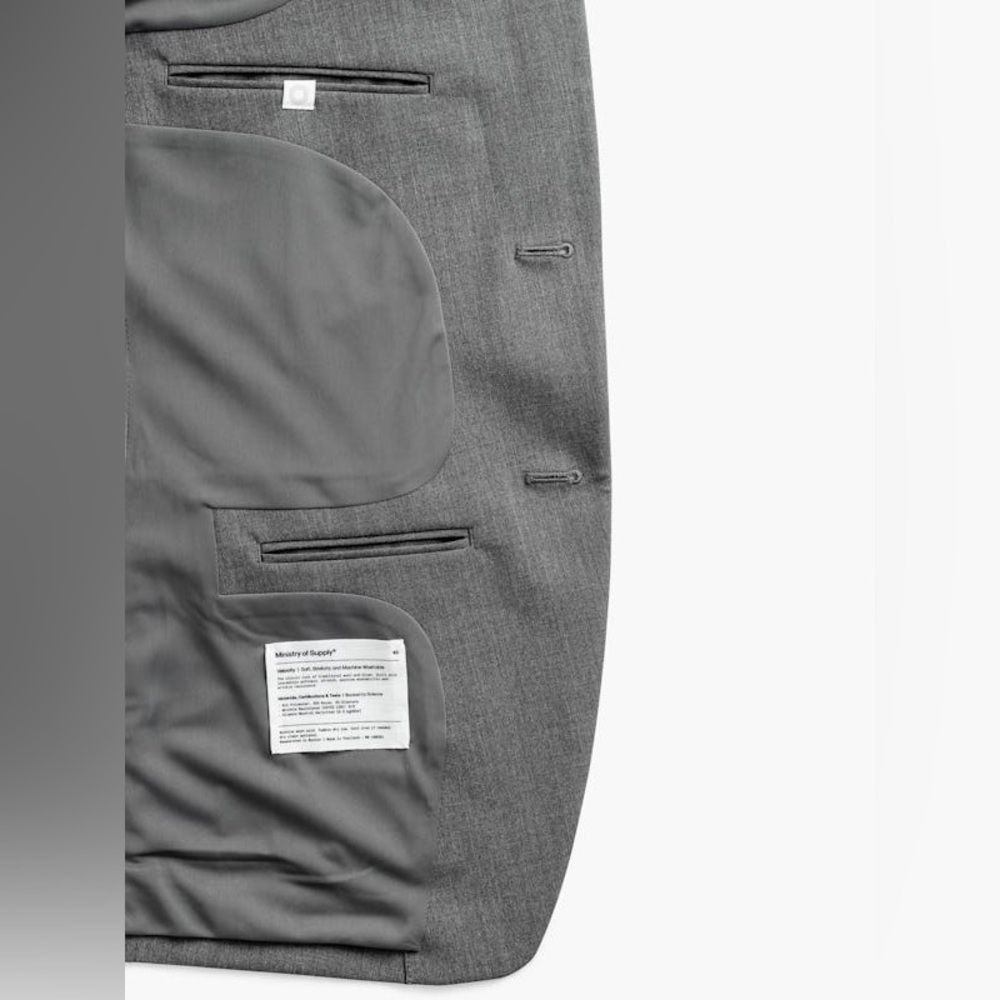 Ministry of Supply - Velocity Suit Jacket - 36 - Graphite NWT wrinkle resistant - Picture 10 of 12